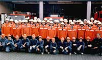 Einsatzabteilung und Jugendfeuerwehr 1992 - zum Vergrößern klicken