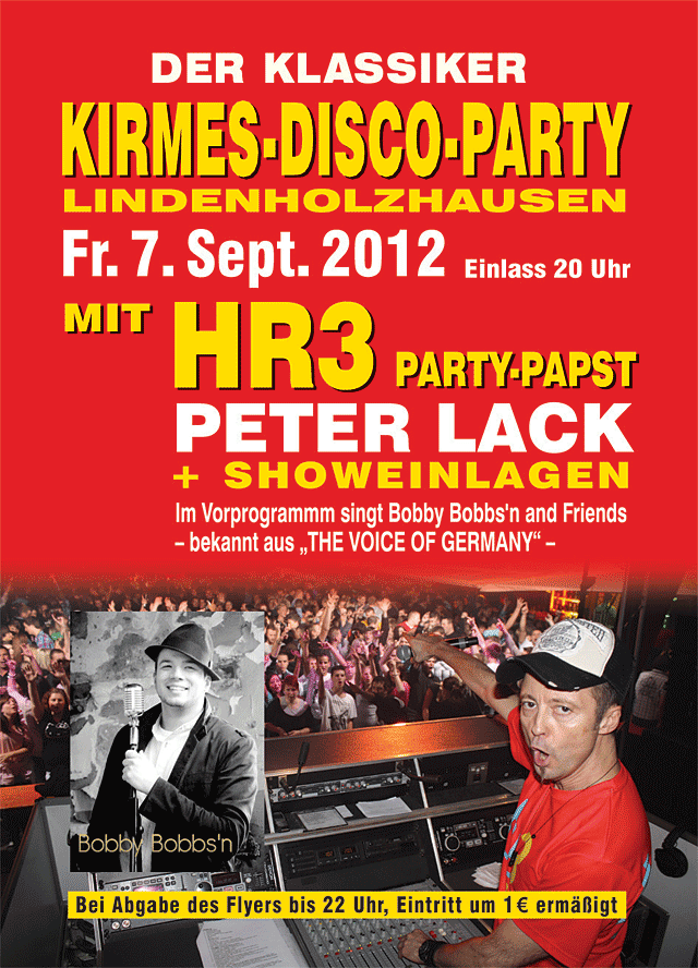Peter Lack Disco Party 2012 am 9. September 2012