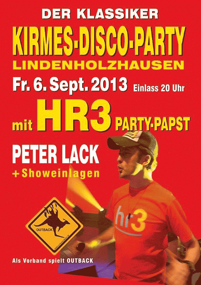 Peter Lack Disco Party 2009 Peter Lack Disco Party 2013 am 9. September 2013