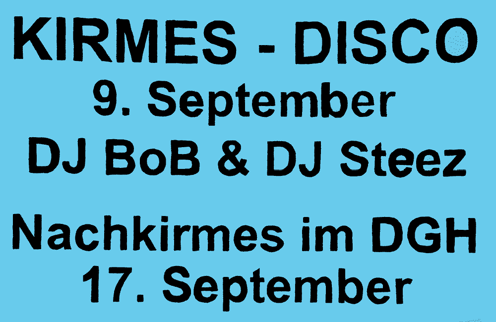 Kirmes Lindenholzhausen Disco 2009 Kirmes Lindenholzhausen Disco 2016