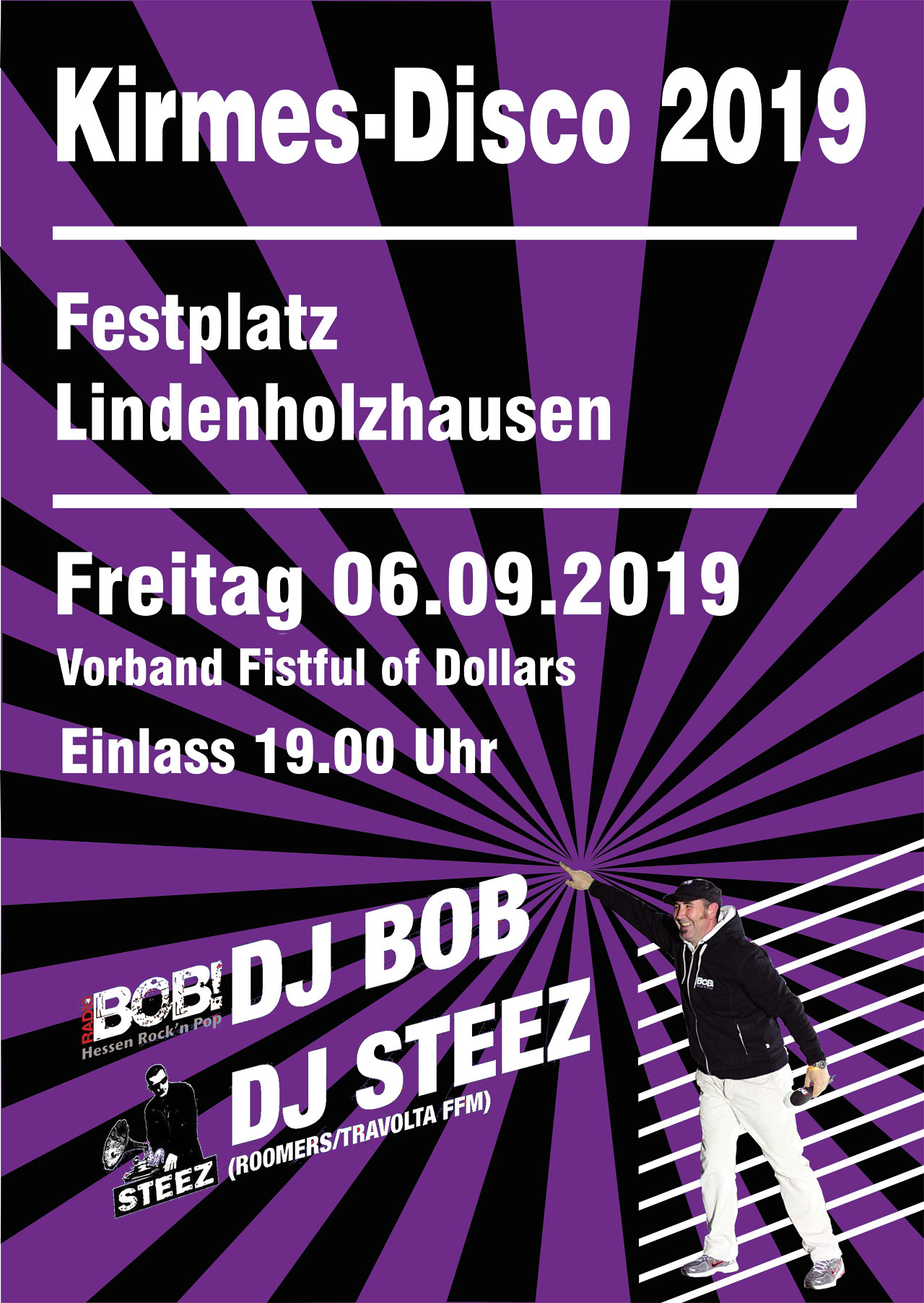 Kirmes Lindenholzhausen Disco Plakat 2019