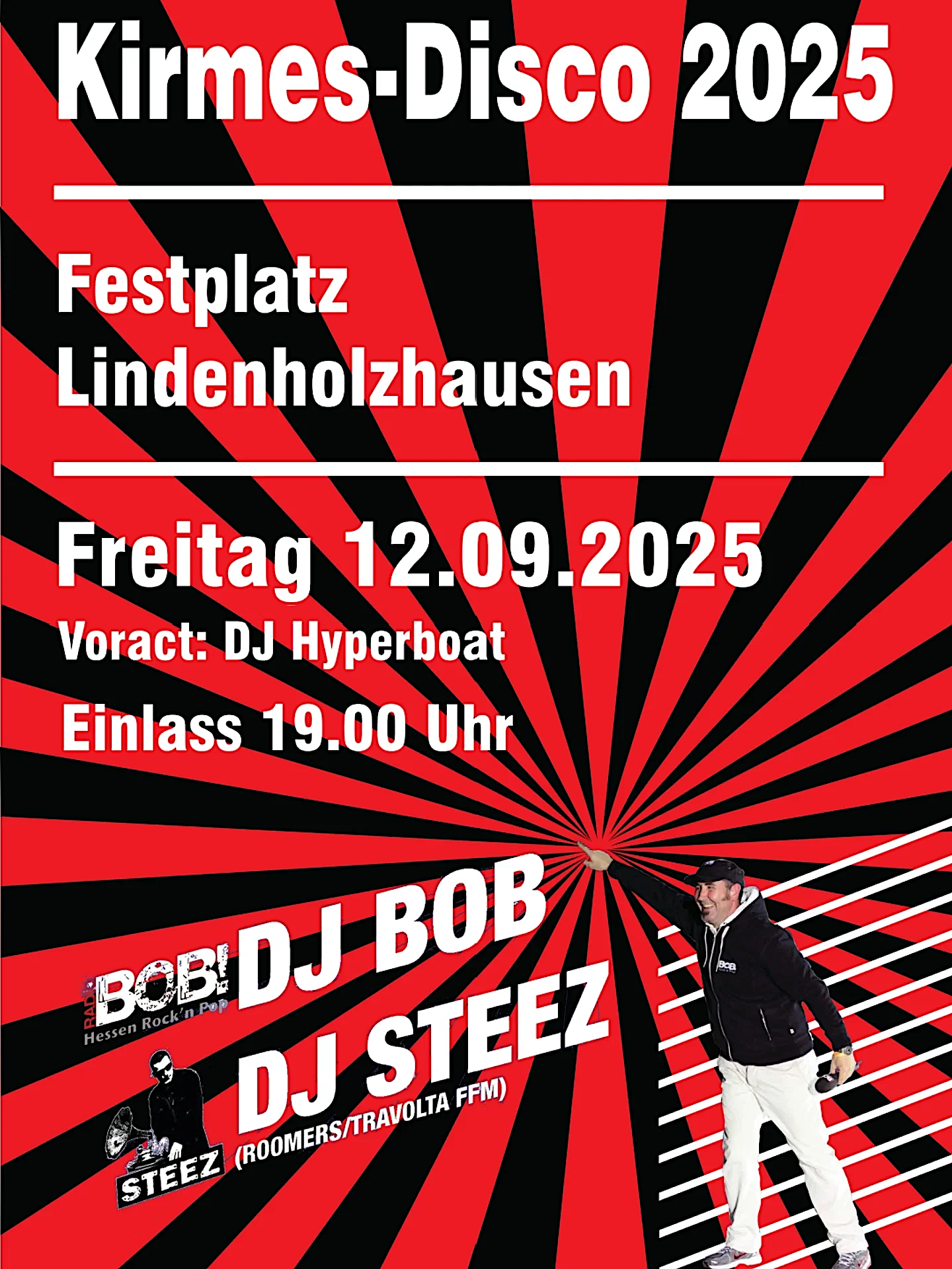 Kirmes Lindenholzhausen Disco Plakat 2025