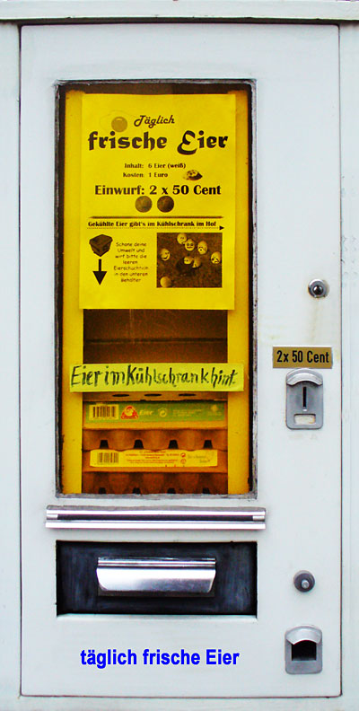Eierautomat in Limburg-Lindenholzhausen, Stiegelstraße 12