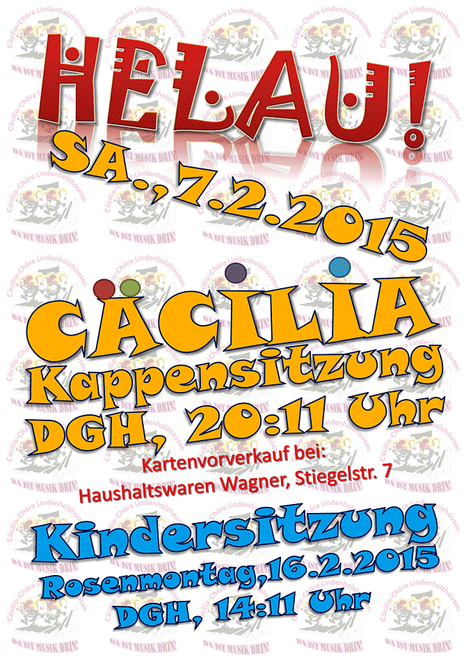 CÄCILIA-CHÖRE feiern Fassenacht!!!