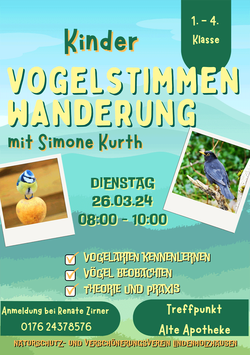 Vogelstimmenwanderung für Grundschulkinder 