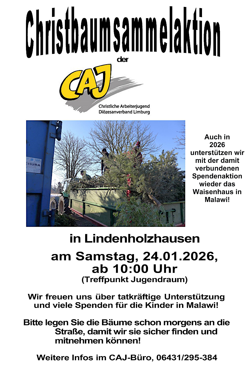 caj christbaumsammelaktion